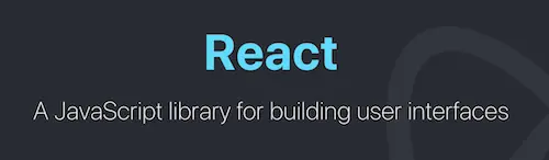 React homepage screenshot: "A JavaScript library for building user interfaces"